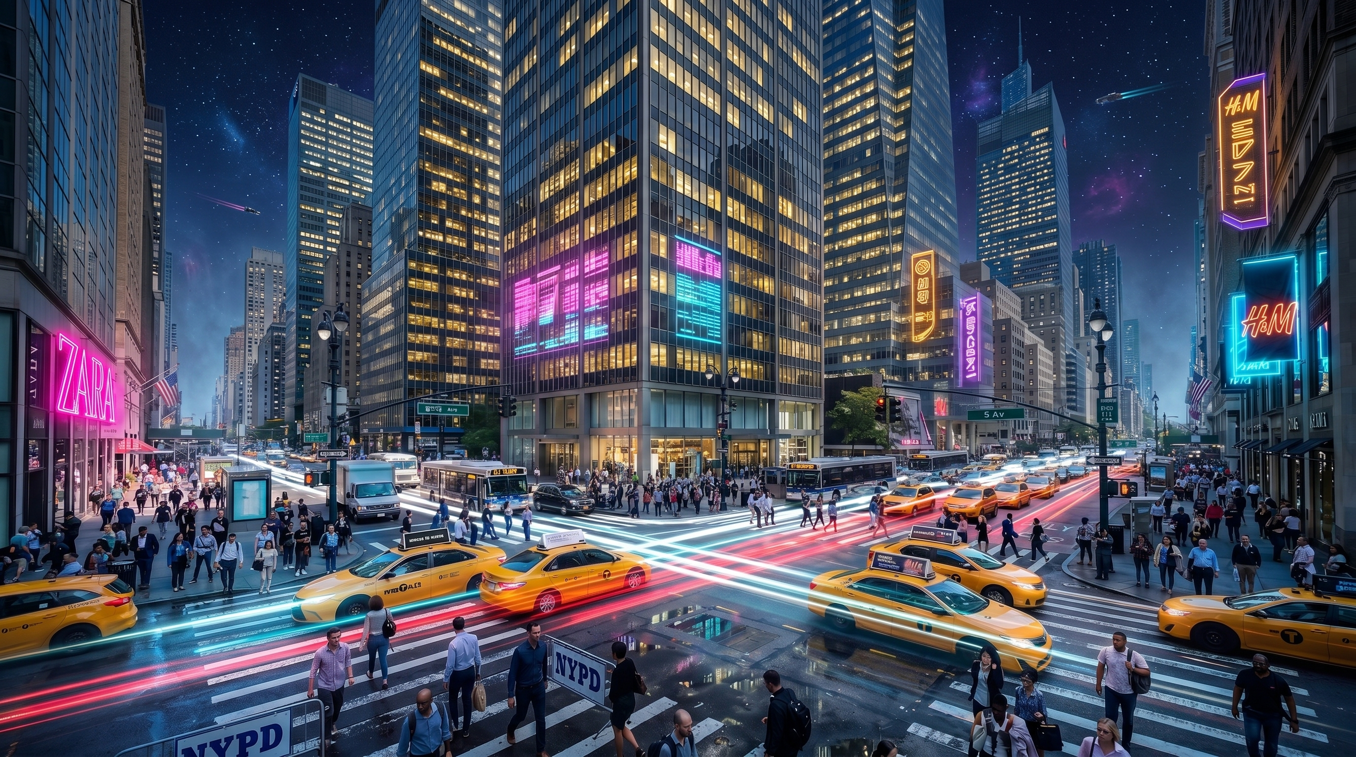 After: neon cyberpunk night scene — GrokImage.ai