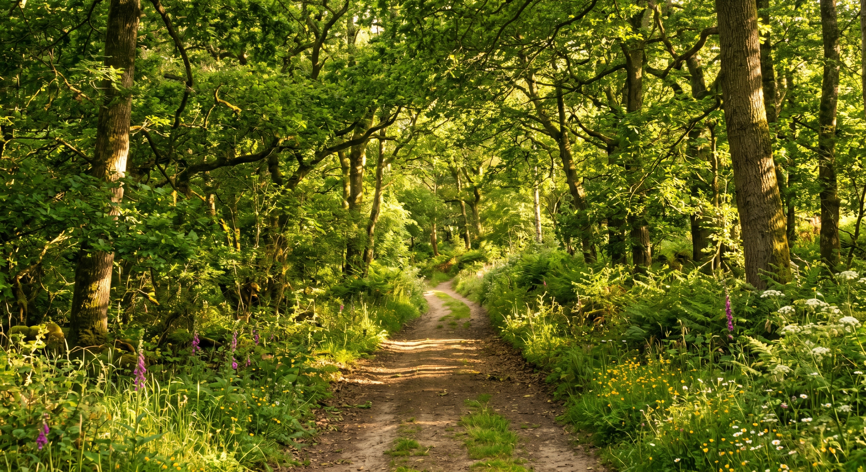 Before: summer forest path — GrokImage.ai