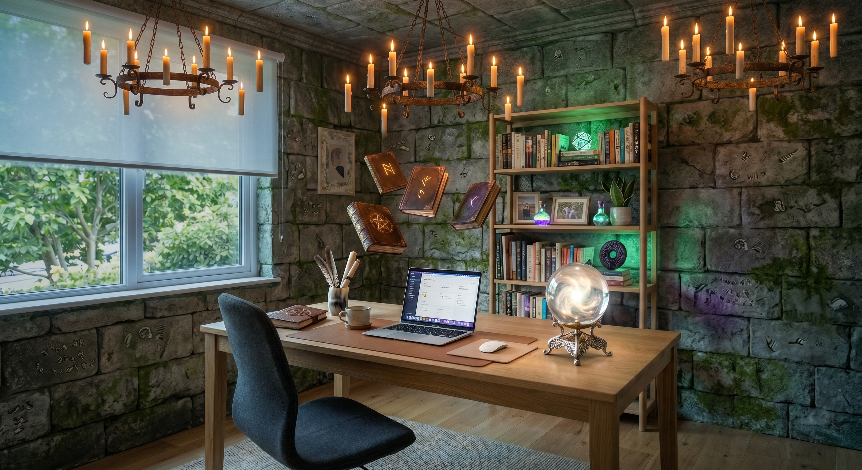 After: enchanted wizard study — GrokImage.ai